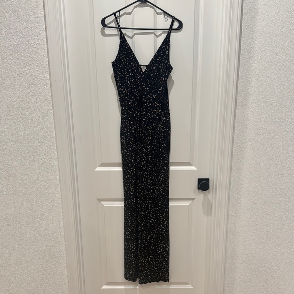 Kaileigh Black and Cream Bodycon Jumpsuit